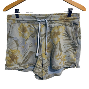Old Navy Floral Print Women's Shorts - Gray and Yellow